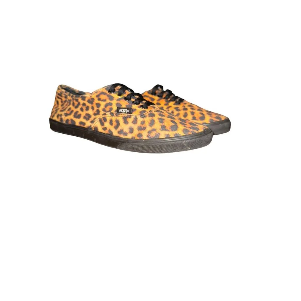 Vans Cheetah Print Lace Up Sneakers Men Size 6.5 - Picture 3 of 8